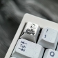 1U Titanium Alloy Artisan Keycaps Precision Pointillism for Mechanical Keyboard -2B